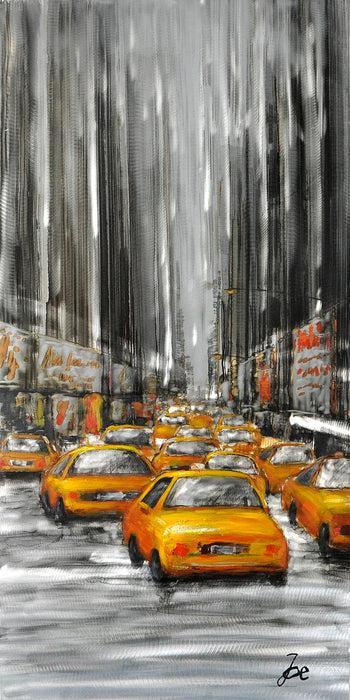 Taxis In The City. 120cm x 60cm