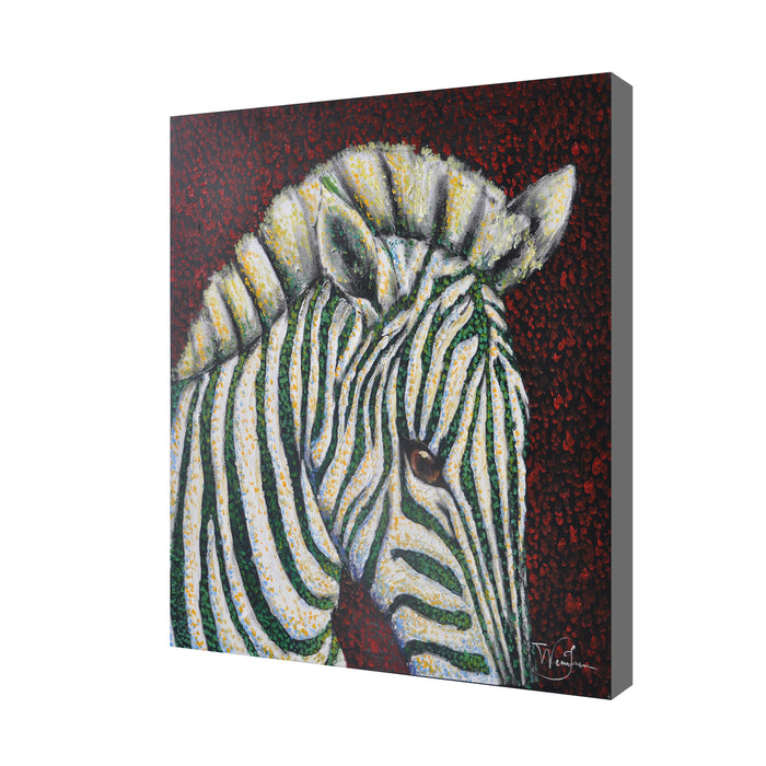Green Zebra. 100cm x 100cm
