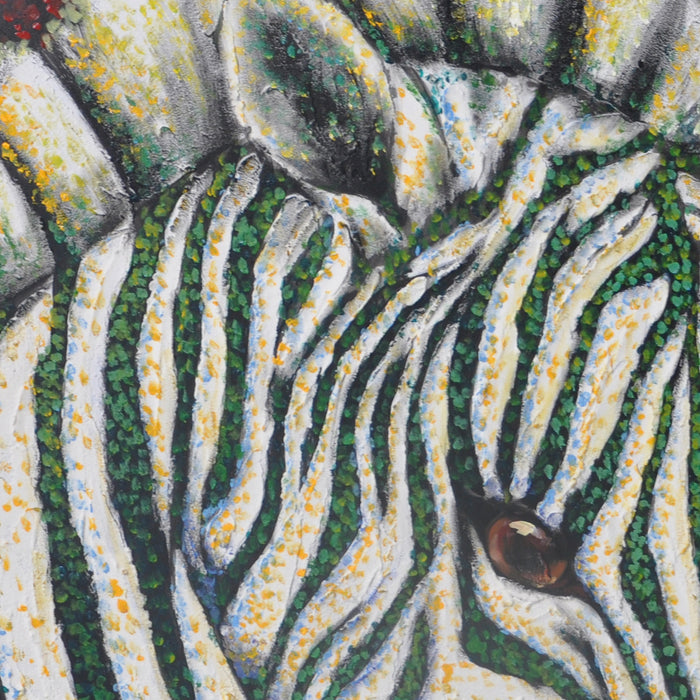 Green Zebra. 100cm x 100cm