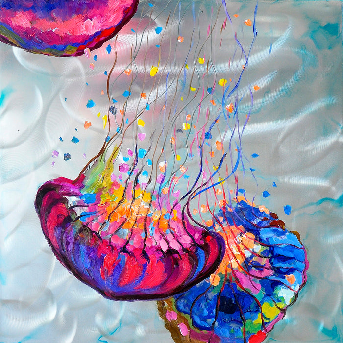 Multicolored Jellyfish 2. 80cm x 80cm