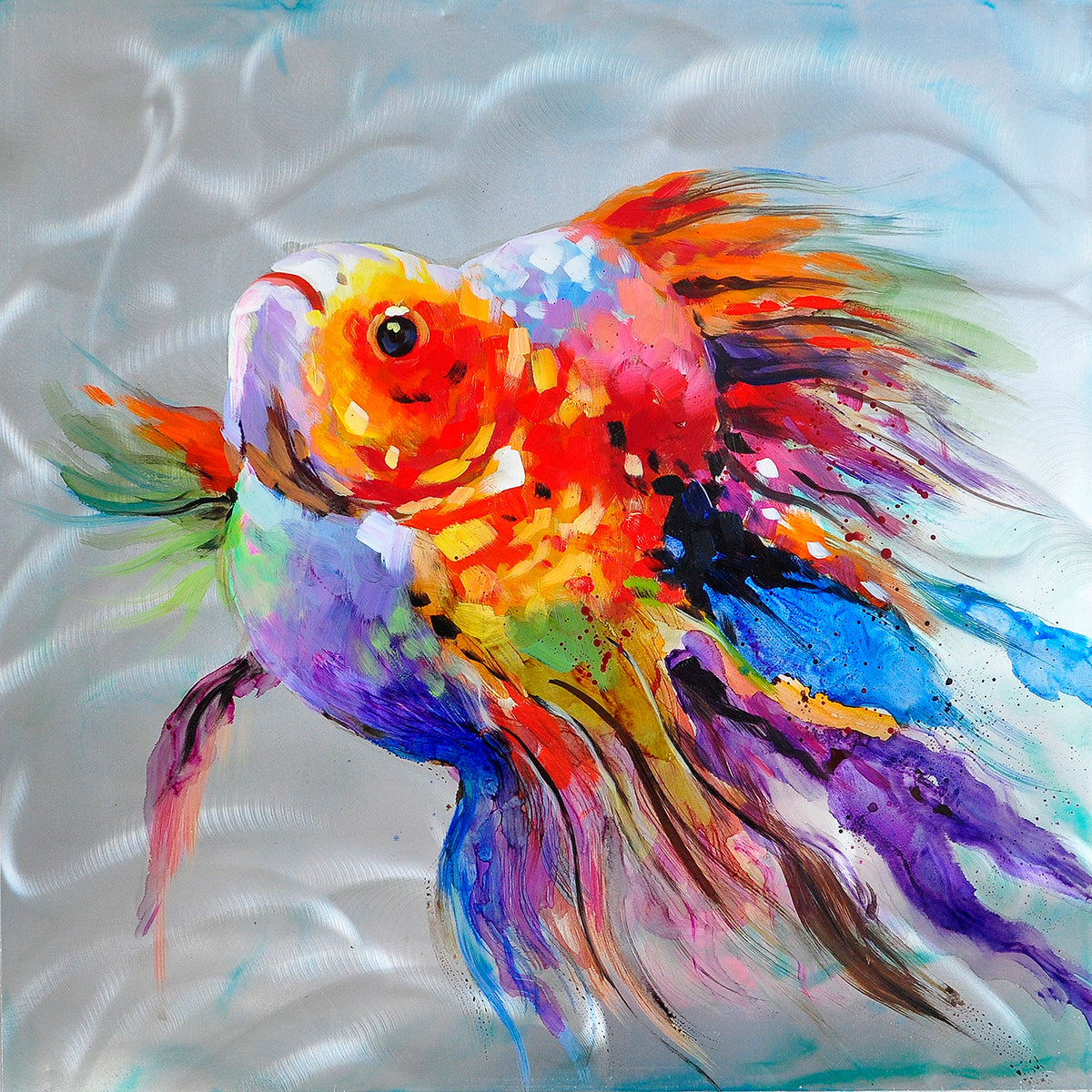 Rainbow Fish. 80cm x 80cm — Paintingsonline